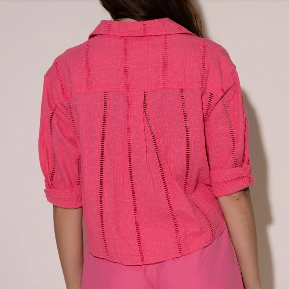 STARKX Monica Pink Short Sleeve Top Small Coastal Chic - Picture 5 of 10